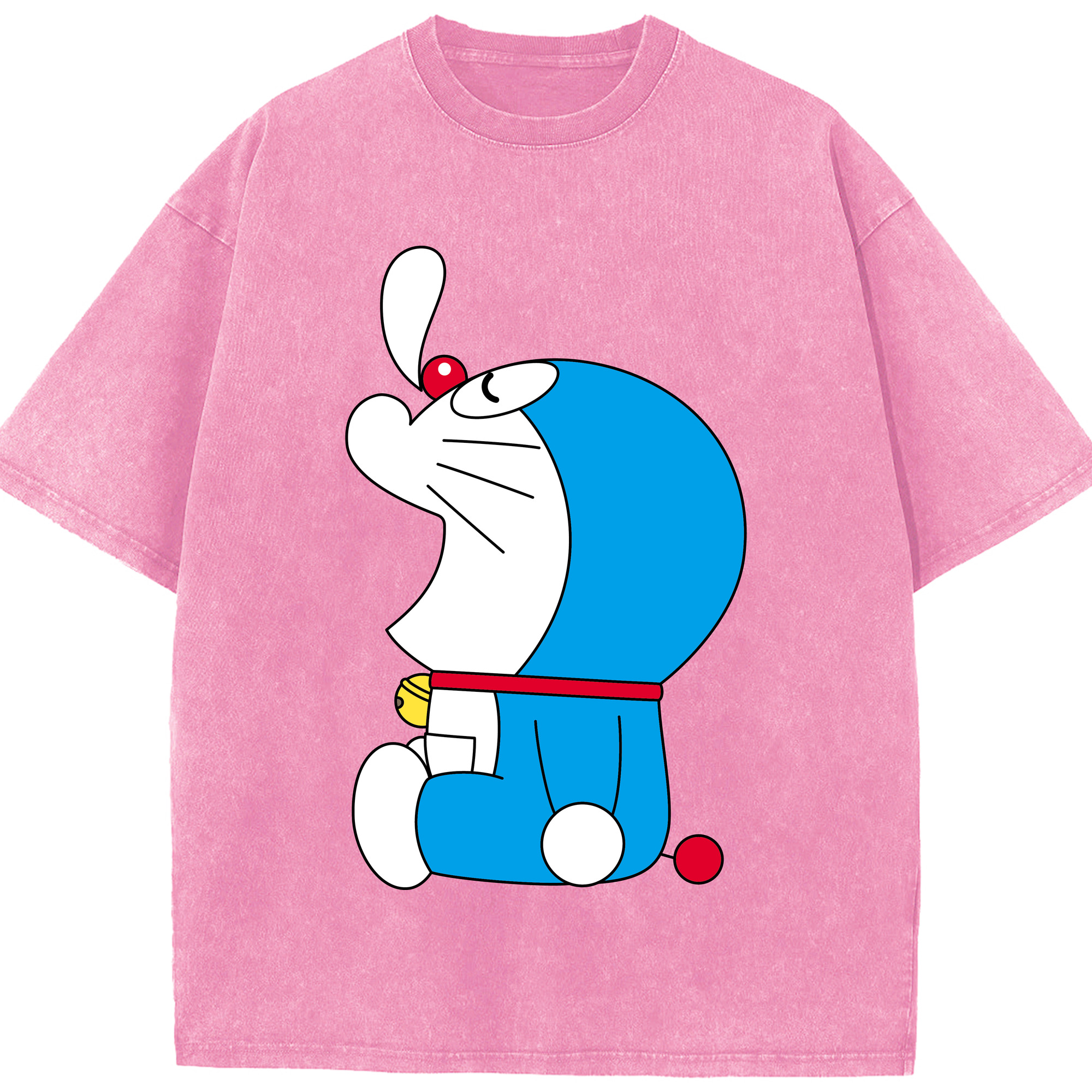 （画像用） ドラえもん Doraemon 綿100% ヴィンテージ風 半袖Tシャツ（フロントプリント）
